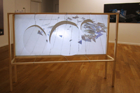 sculpture with projected animation